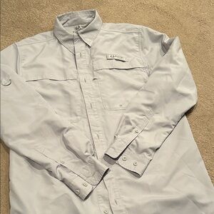 Realtree Light Gray Men's Button Down Shirt